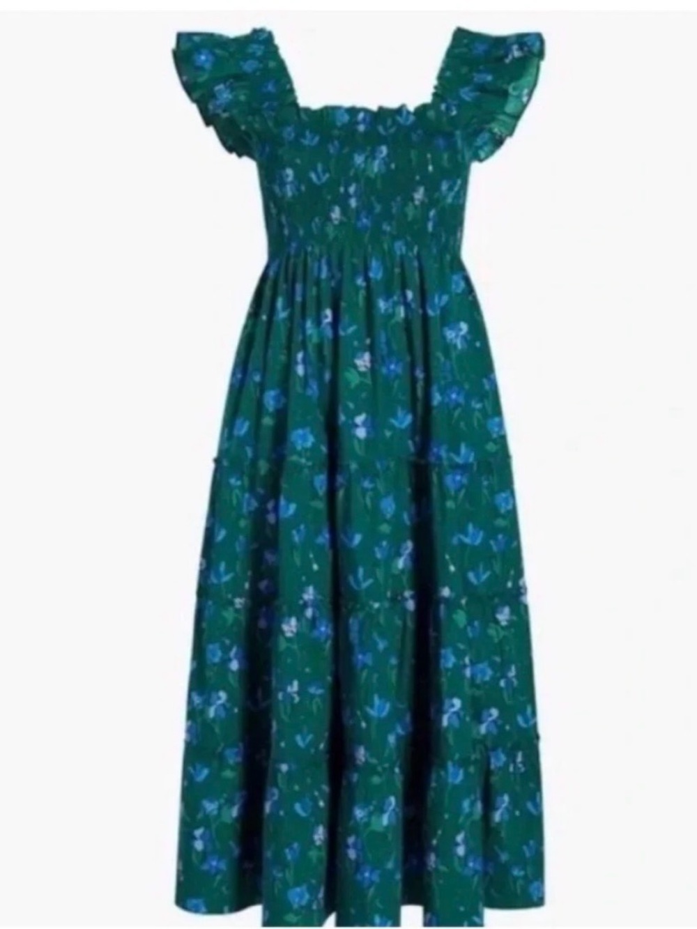 Hill House Home Ellie Nap Dress - Emerald Space Floral - Picture 2 of 6